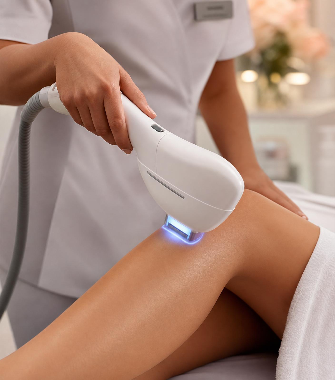 Laser hair removal treatment on a client at Rejuvenate Naples